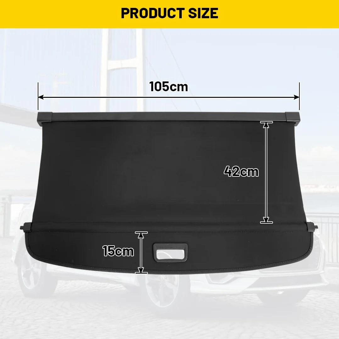 Protezione Coperchio Portabagagli Copertura Bagagliaio Auto Baule Posteriore Pacco Ripiano Portaoggetti Cargo Cover Nero per Audi Q3 2013-2017
