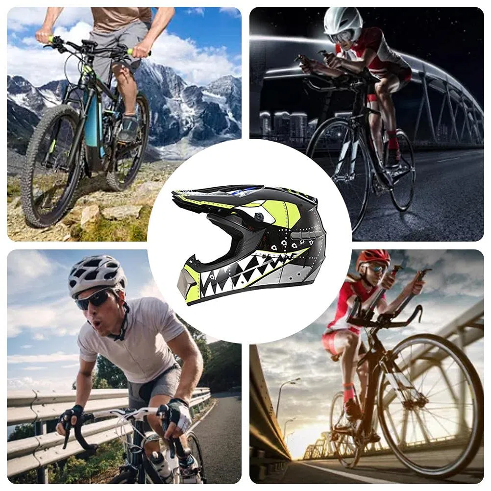 Casco Motocross Bambino, Casco Cross, Casco Integrale Motocross con Occhiali, Guanti e Maschera per Motocross, Dirt Bike e Mountain Bike