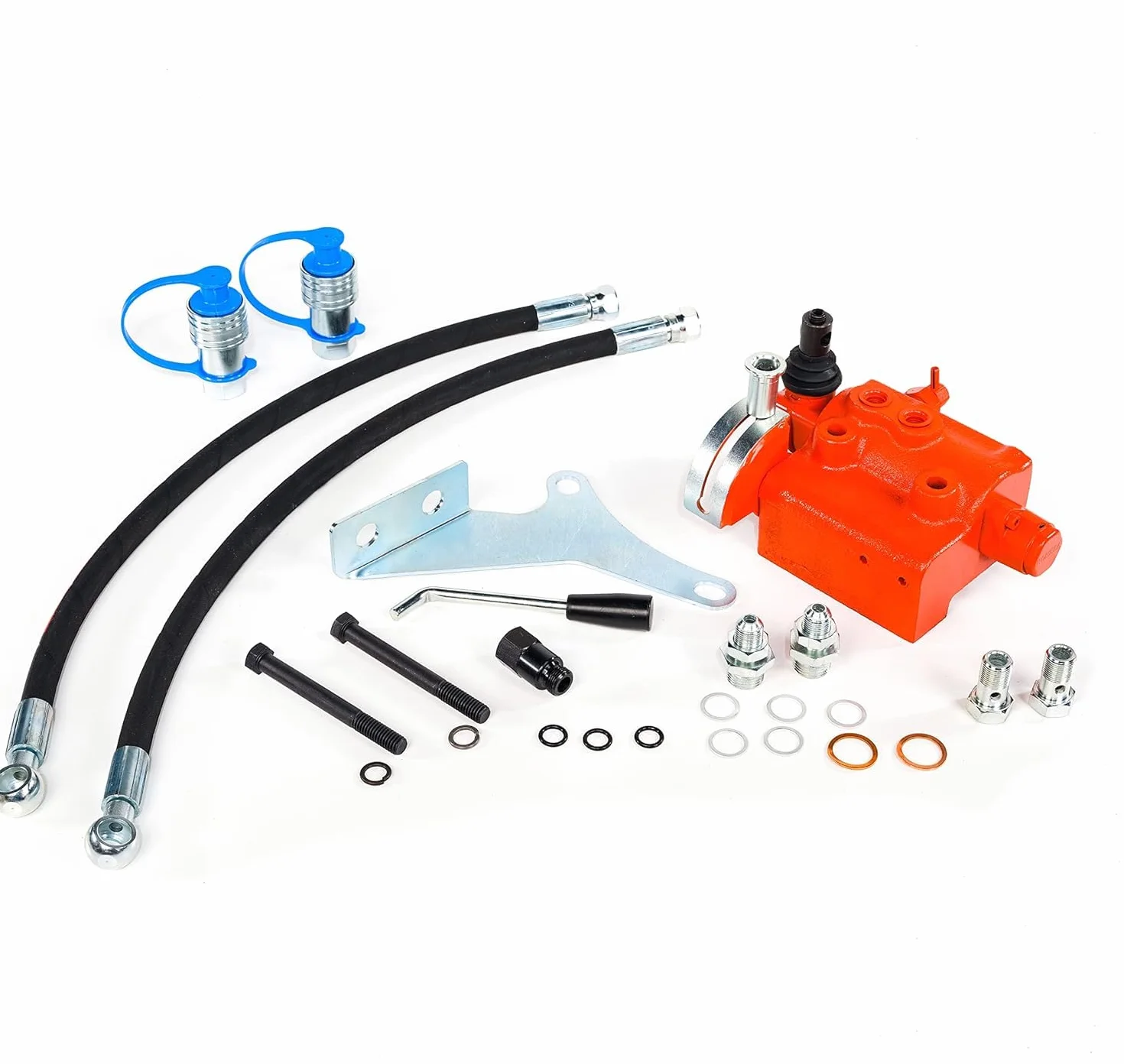 Kit Distributore Ausiliario 2 leva Compatibile per trattore Massey Ferguson MF 135, 150, 165, 175, 180, 230, 231, 235, 240, 245, 25, 250, 253, 255, 265, 270, 275, 285