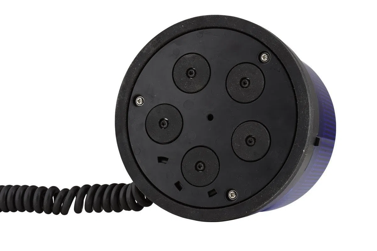 HELLA 2XD 012 972-121 LED-Luce identificazione lampeggiante, KL 7000, 12/24V, blu, Fissaggio magnetico, Cavo 600mm, Spina DIN ISO 4165