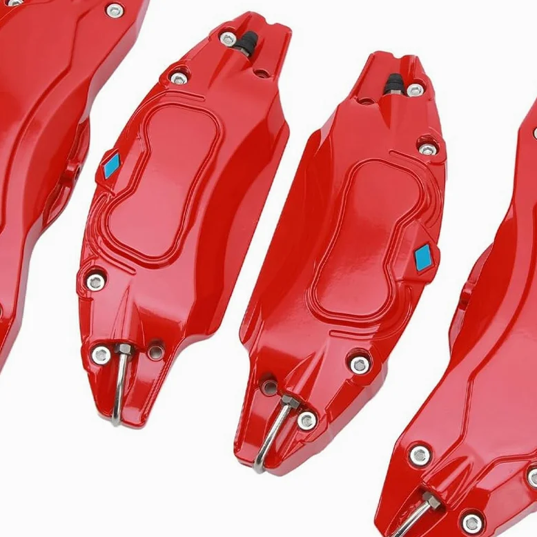 Copertura per pinza freno auto per VW T-ROC 2017-2024, 4 pezzi Coperchio Pinza Freno in Aluminum Alloy, Auto Coperture pinze Personalizzate Rosso