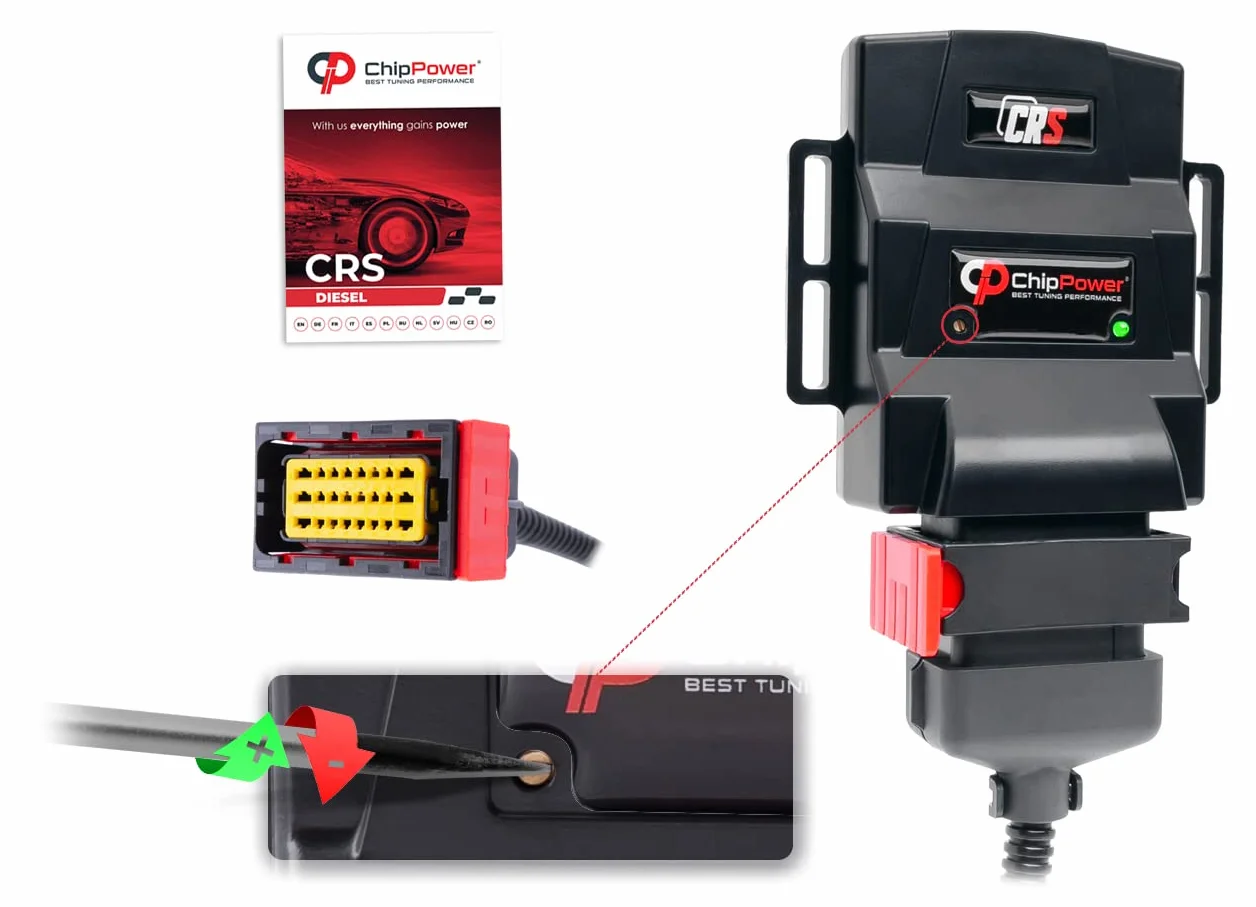 ChipPower Centralina Aggiuntiva CRS all'auto per Audi A4 B8 (8K) 2.0 TDI 125 kW 170 CV 2007-2016 Tuningbox Plug&Drive Adatto Chip Tuning con Presa Individuale Diesel