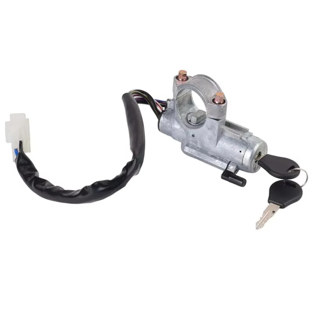 Set Blocchetto Accensione Compatibile con Nissan per D21 Pickup LHD Cilindro della serratura di accensione 2 chiavi 4870001G25 4870001G26