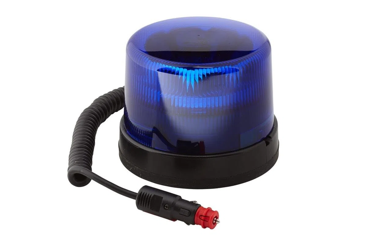 HELLA 2XD 012 972-121 LED-Luce identificazione lampeggiante, KL 7000, 12/24V, blu, Fissaggio magnetico, Cavo 600mm, Spina DIN ISO 4165