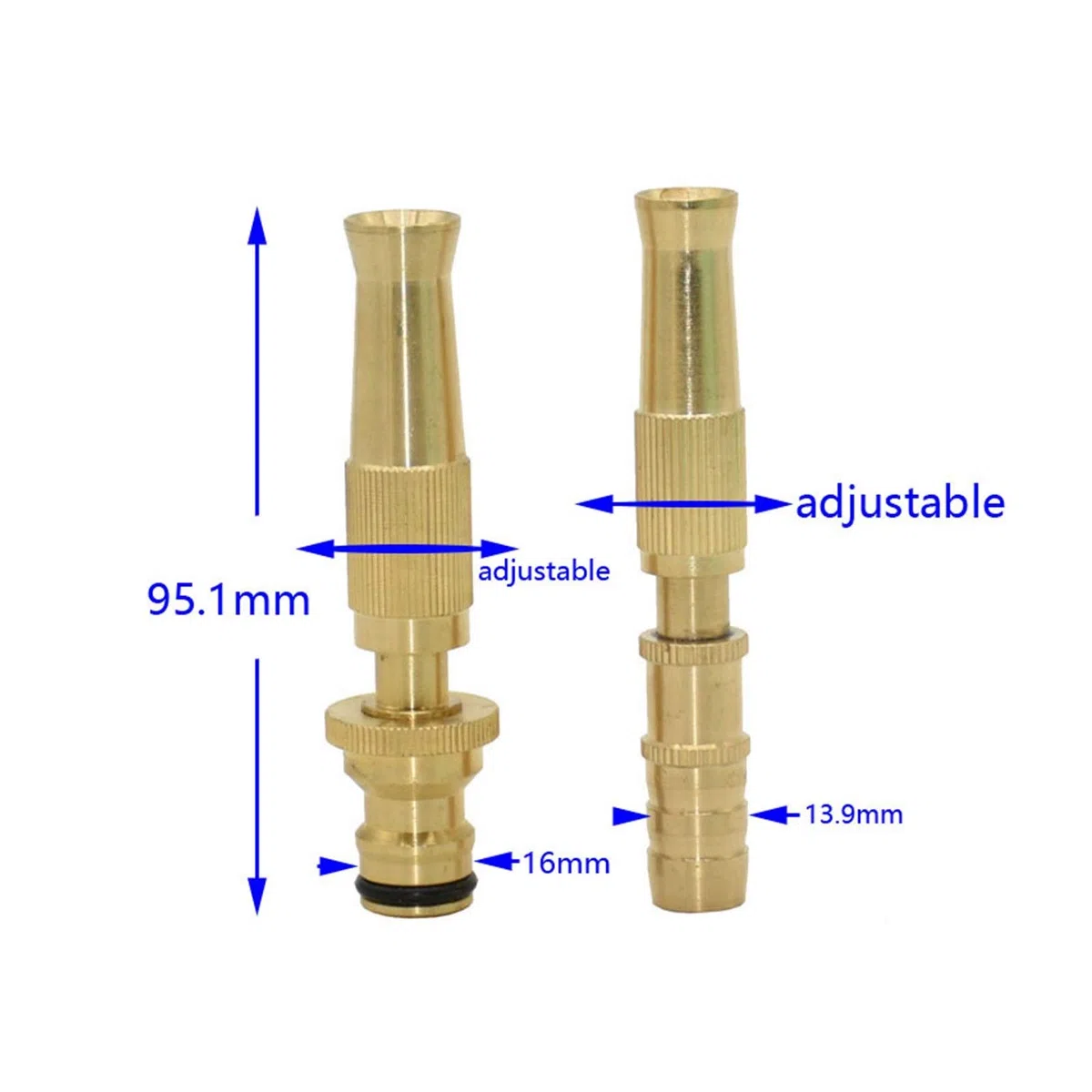 Raccordi for Tubi da Giardino Pistola a spruzzo Regolabile da Giardino Irrigatore in Ottone 1/2 Sistema di irrigazione for Tubo da Giardino Autolavaggio Pistola a spruzzo for irrigazione del Prato 15