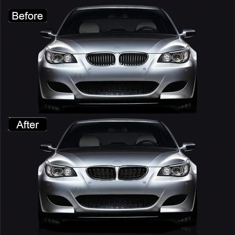 E60 E61 Griglia Radiatore per BMW serie 5 E60 E61 M5 Griglia Paraurti Nero Doppia Lamella Nera Lucida 2003 – 2009