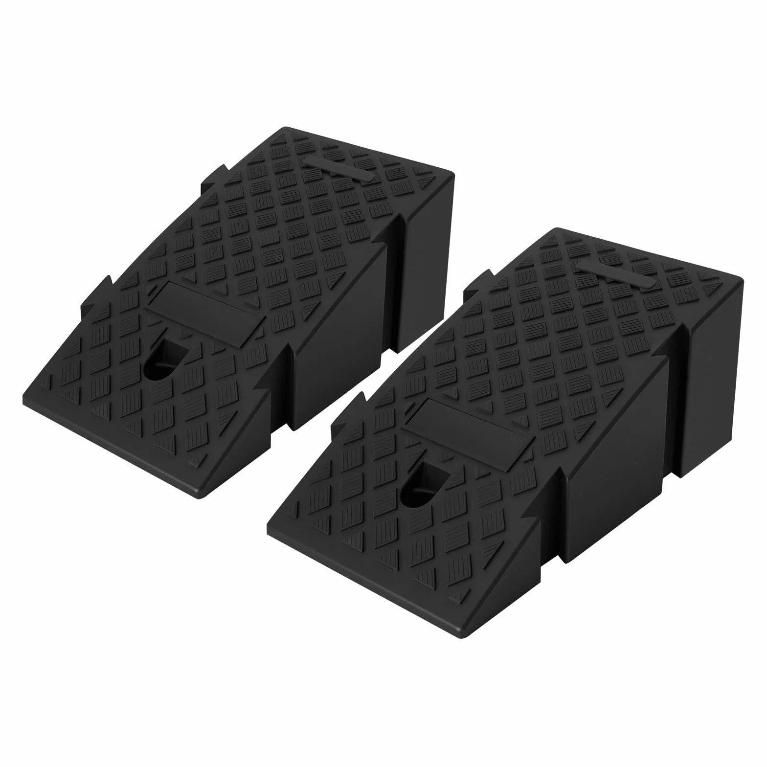 2 rampe di riparazione auto, altezza 19 cm, in plastica, portatili, antiscivolo, per officina, marciapiedi, ingressi commerciali, capannoni, auto, moto, sedie a rotelle