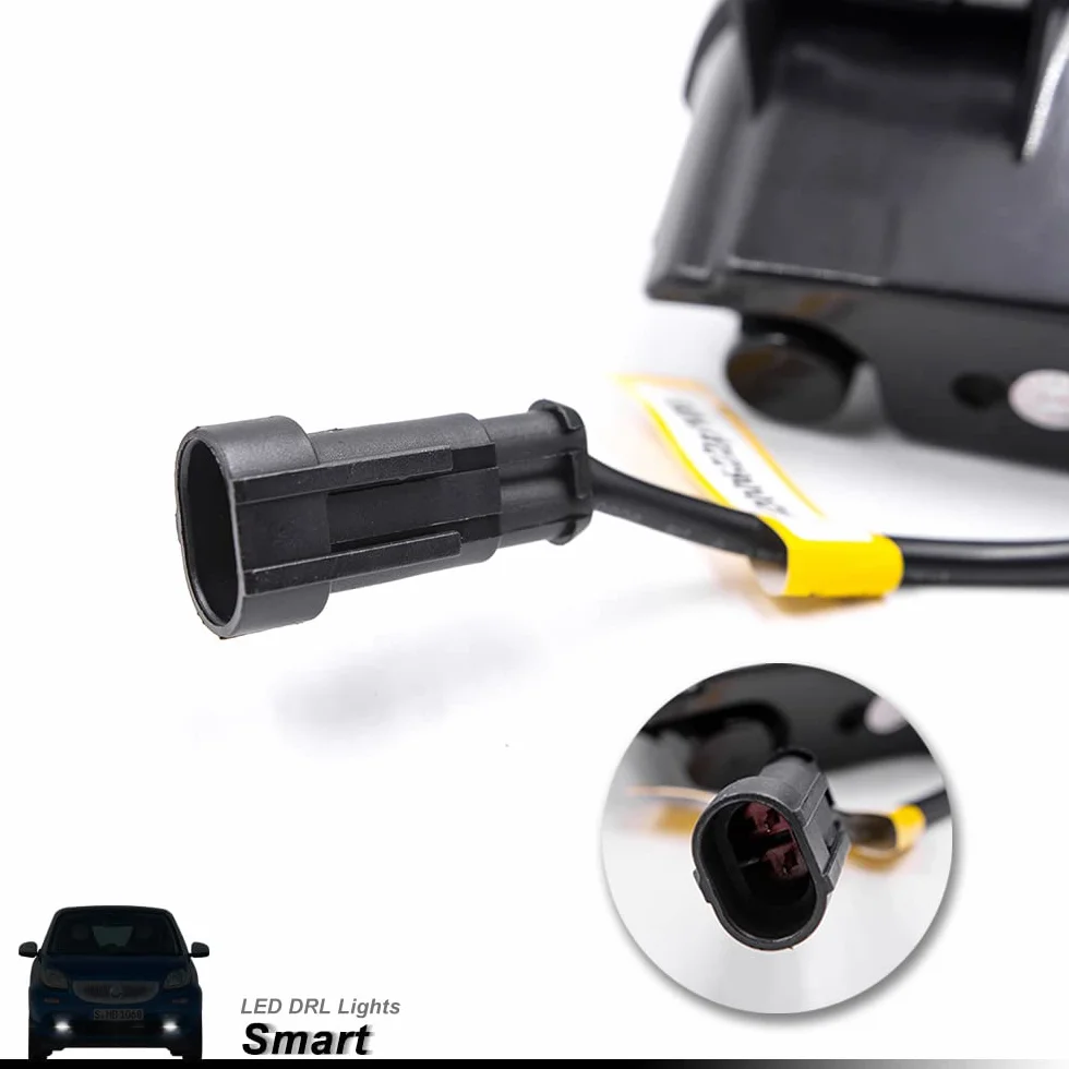 Luci Diurne LED Compatibili con M-ercedes-Benz Smart Fortwo 451 2013-2015, Luci di Marcia Diurna DRL Anteriori Fendinebbia DLR Kit Cablaggio Canbus Senza Errori Bianco Xenon 800LM 2 Pezzi
