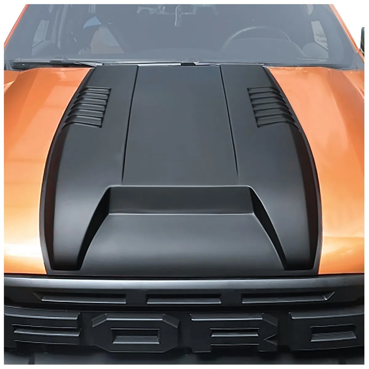 Pala per cofano Ford Ranger 2015-2022 T7 T8 Wildtrak Raptor Limited XL XLT Tremor Platinum MK2 MK3 ABS cofano nero opaco