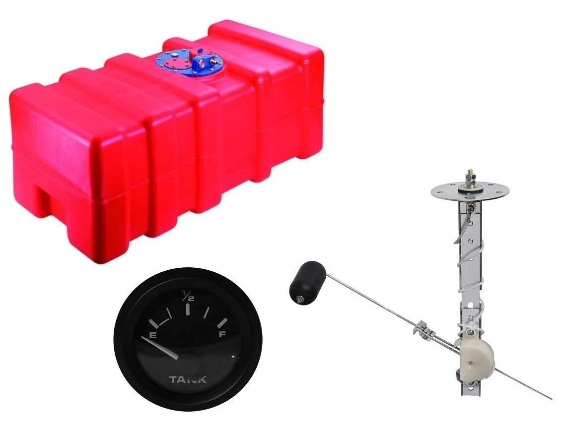 Serbatoio per barche Serbatoio benzina Serbatoio carburante Serbatoio con indicatore di livello, selezionabile da 33 litri a 140 litri, dimensione 55 litri