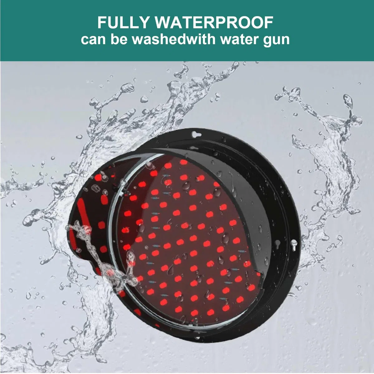 Semaforo a LED 12/24 V CC, Luce di parcheggio for banchine di carico, Luce di Segnalazione Impermeabile IP67 da Parete, for Strade, caselli autostradali, terminali(Red,300mm/12in)