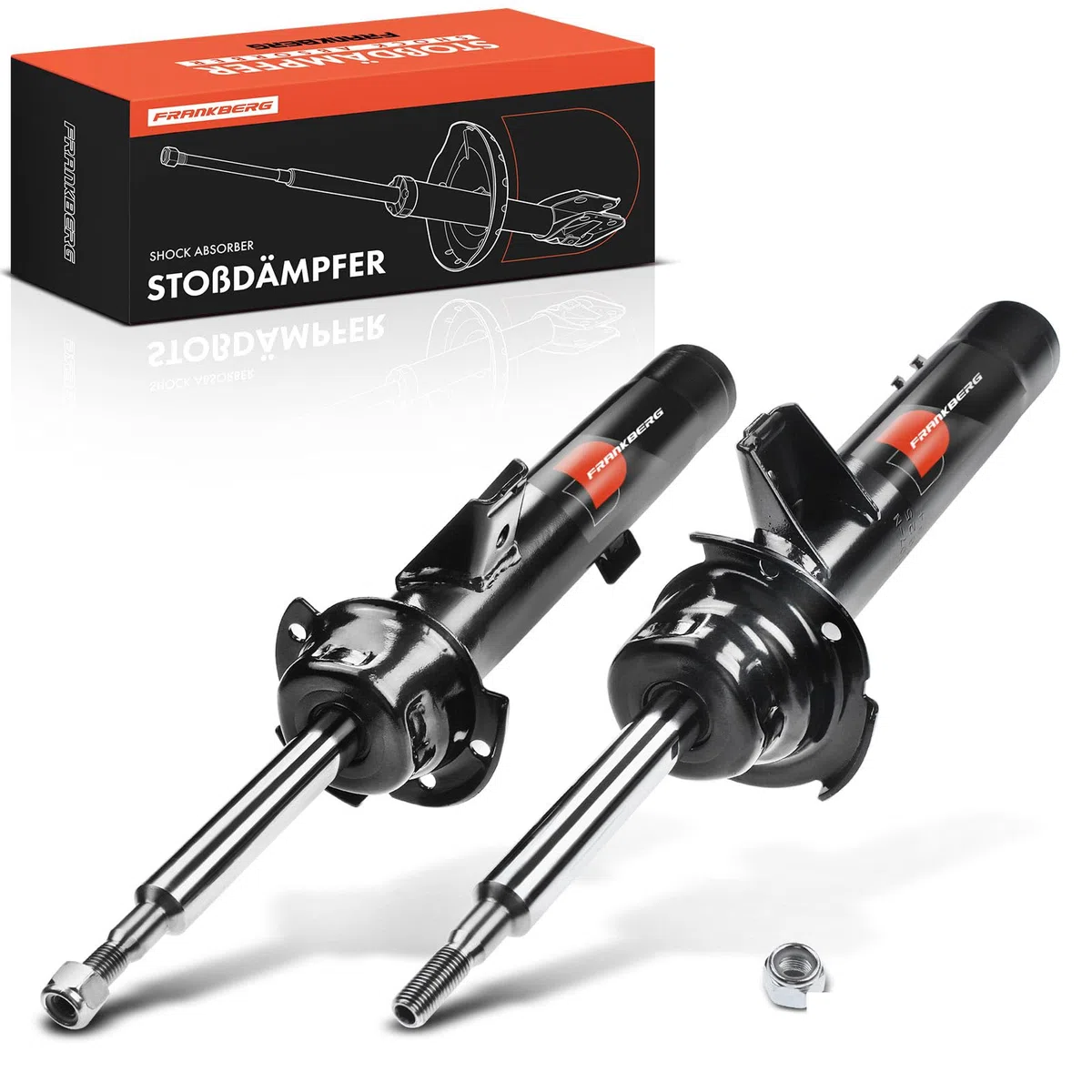 Frankberg 2x Ammortizzatori per sospensioni Ammortizzatori per telaio Anteriore sinistro destro 521mm Pressione del gas Compatibile con Serie 3 Touring E91 Serie 3 E90 Serie 3 Cabriolet E93 310982