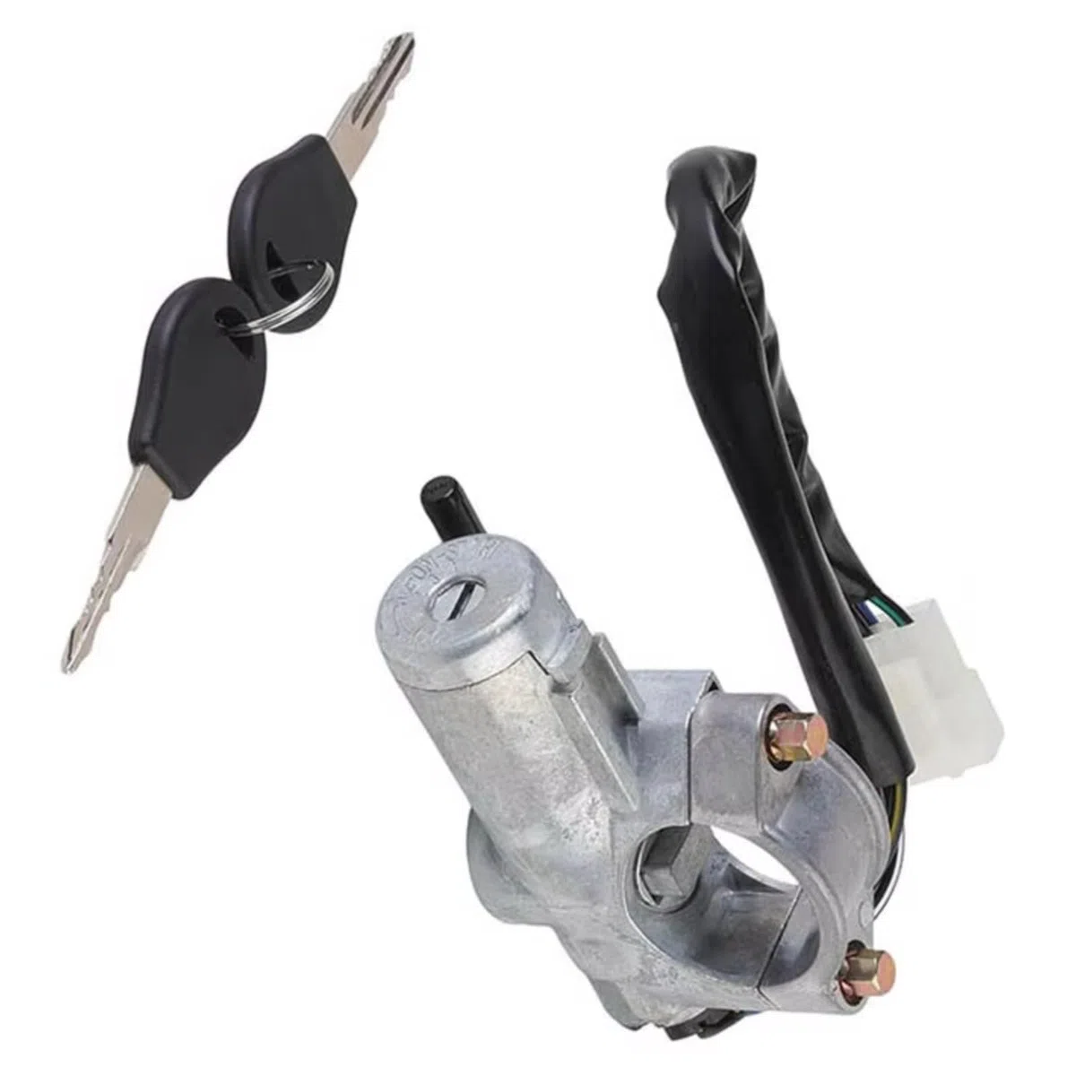 Set Blocchetto Accensione Compatibile con Nissan per D21 Pickup LHD Cilindro della serratura di accensione 2 chiavi 4870001G25 4870001G26