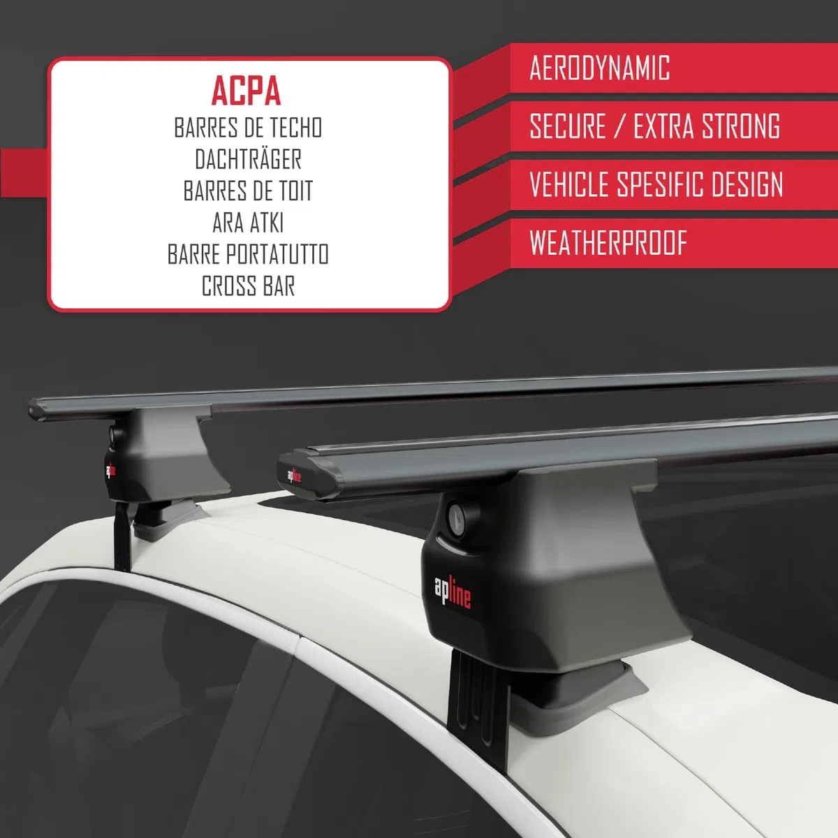 Compatibile con Renault Captur 2 2019-2026 ACE-4 Barre Tetto Portapacchi Auto Barre Portatutto Nero Alluminio 2 Barre