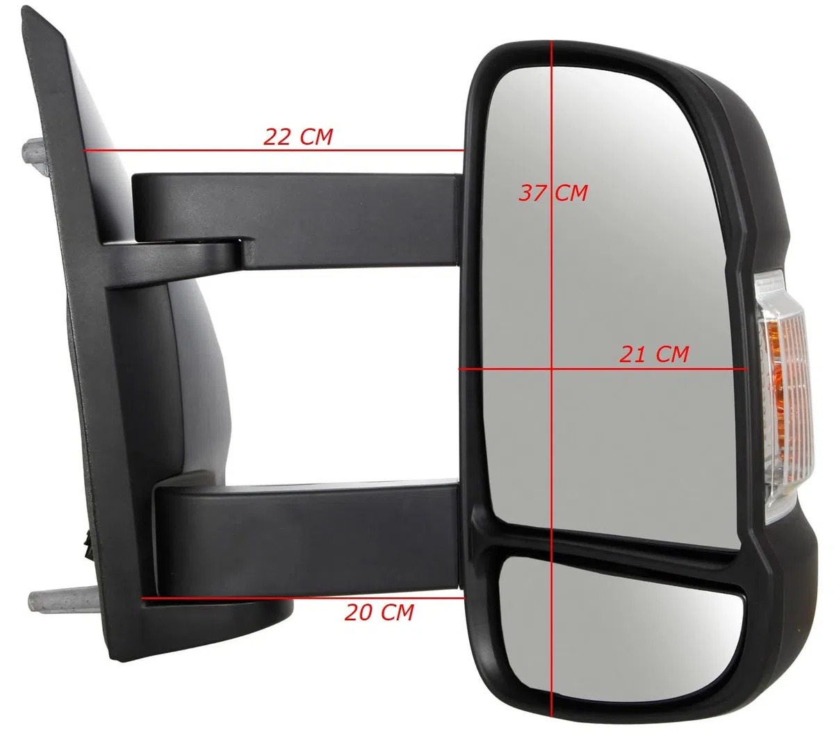 Specchietto Manuale Destro CAMPER DUCATO Retrovisore DX Dal 2006-2024 Braccio lungo,Freccia Integrata