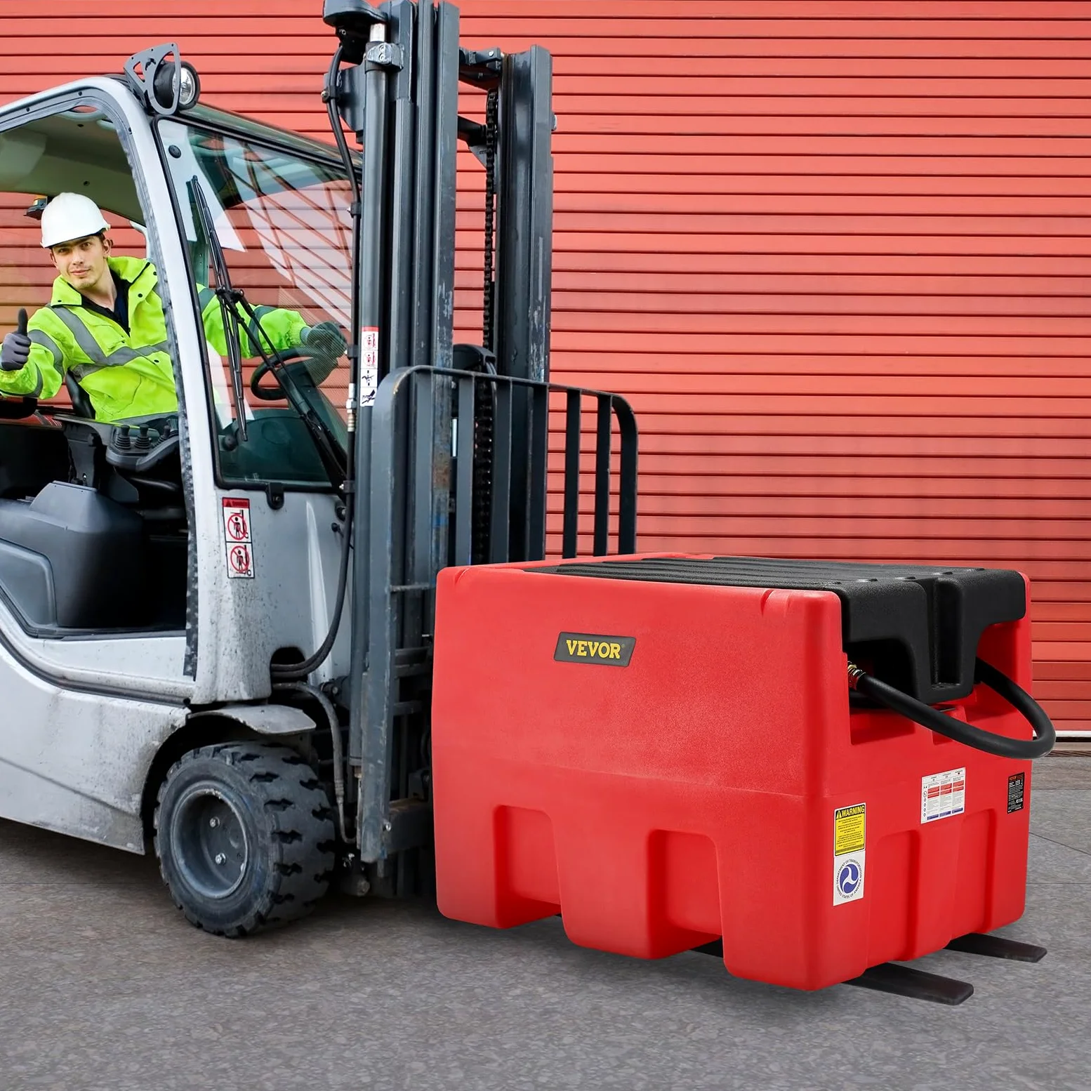 VEVOR Serbatoio Benzina Diesel Portatile 182L, Serbatoio Rifornimento Carburante, Pompa di Trasferimento 12V, 40 L/Min, Tubo Flessibile 4 m, Pistola per Rifornimento per Veicoli Settore Agricolo