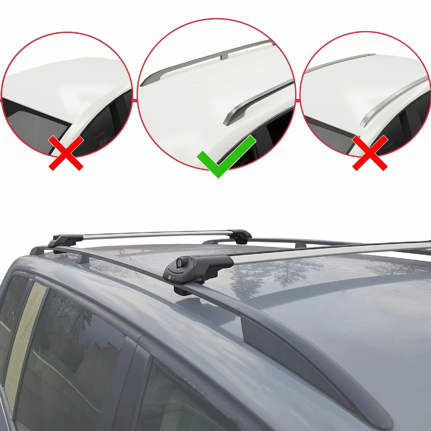 Compatibile con Jeep Renegade (BU) 2014-2026 Modello ACE-1 Barre Tetto Portapacchi Auto Barre Portatutto Grigio Alluminio 2 Barre