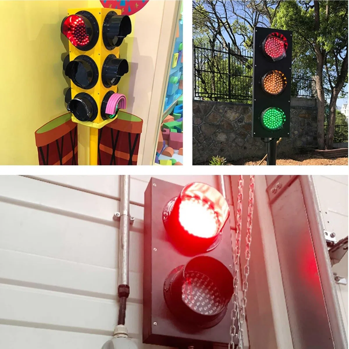 Semaforo a LED 12/24 V CC, Luce di parcheggio for banchine di carico, Luce di Segnalazione Impermeabile IP67 da Parete, for Strade, caselli autostradali, terminali(Red,300mm/12in)
