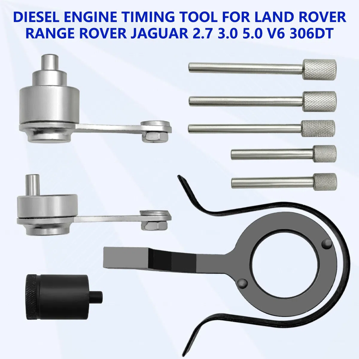 ZKTOOL Strumenti di Bloccaggio di Allineamento dell'Albero a Camme del Motore, Compatibile con Land Rover Range Rover Jaguar 2.7 3.0 5.0 V6 306DT, Catena di Distribuzione, 303-1116, 303-1117