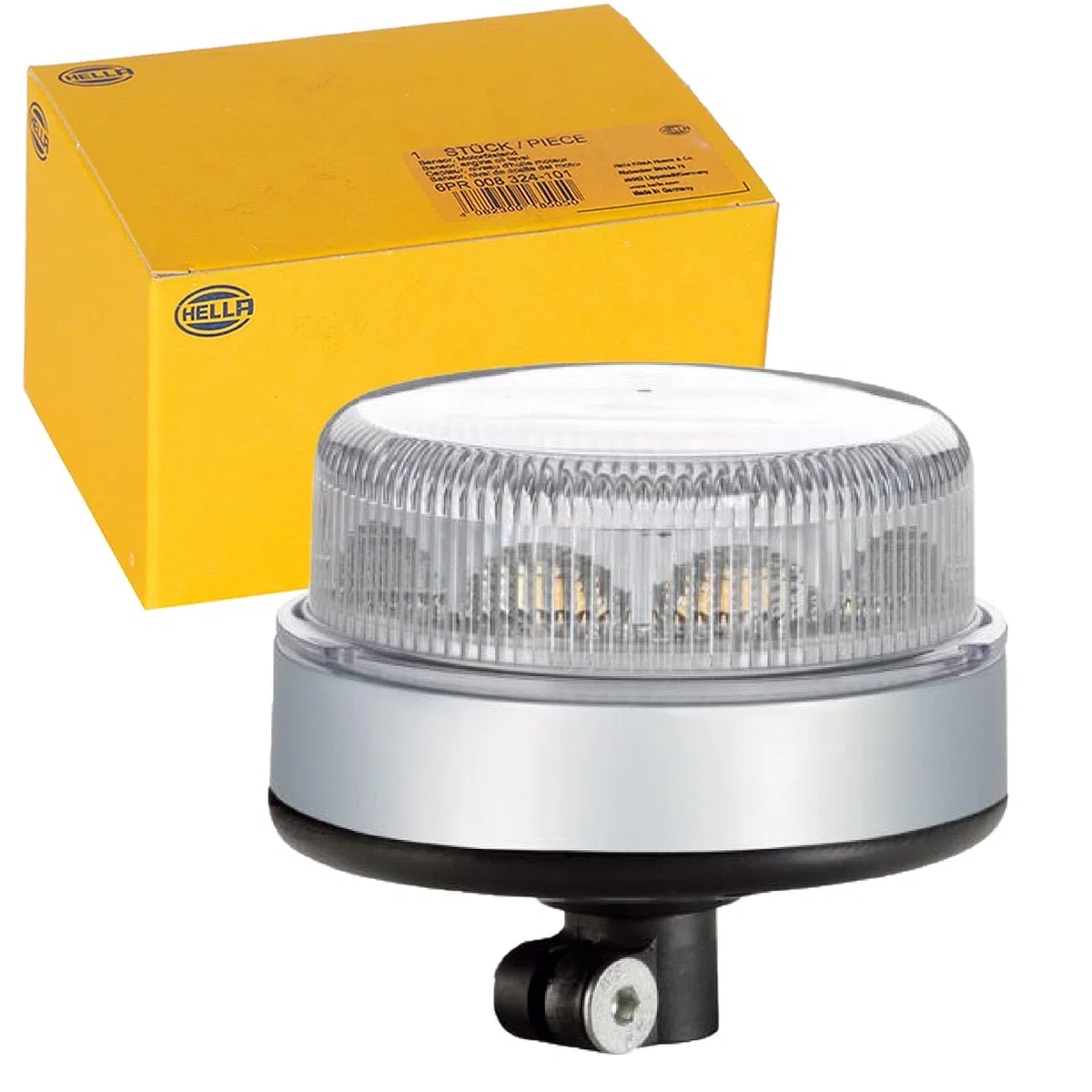HELLA 2XD 012 980-011 LED-Luce identificazione lampeggiante, K-LED Blizzard, 12/24V, giallo, Montaggio, esterno/Bocchettone di tubo, flessibile