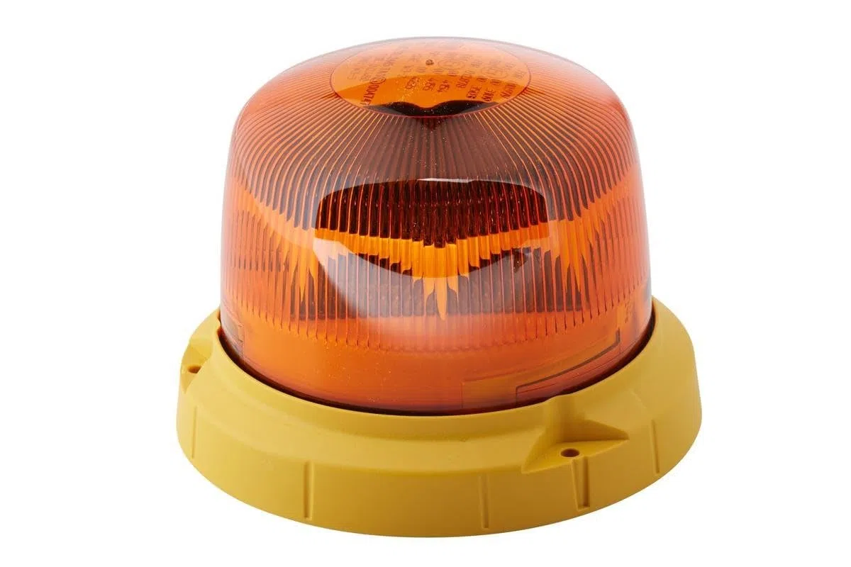 HELLA 2XD 012 480-301 LED-Proiettore rotante, MiniRay 2.1, 12/24V, ambra, avvitato, Cavo 200mm, Spina Spina piatta