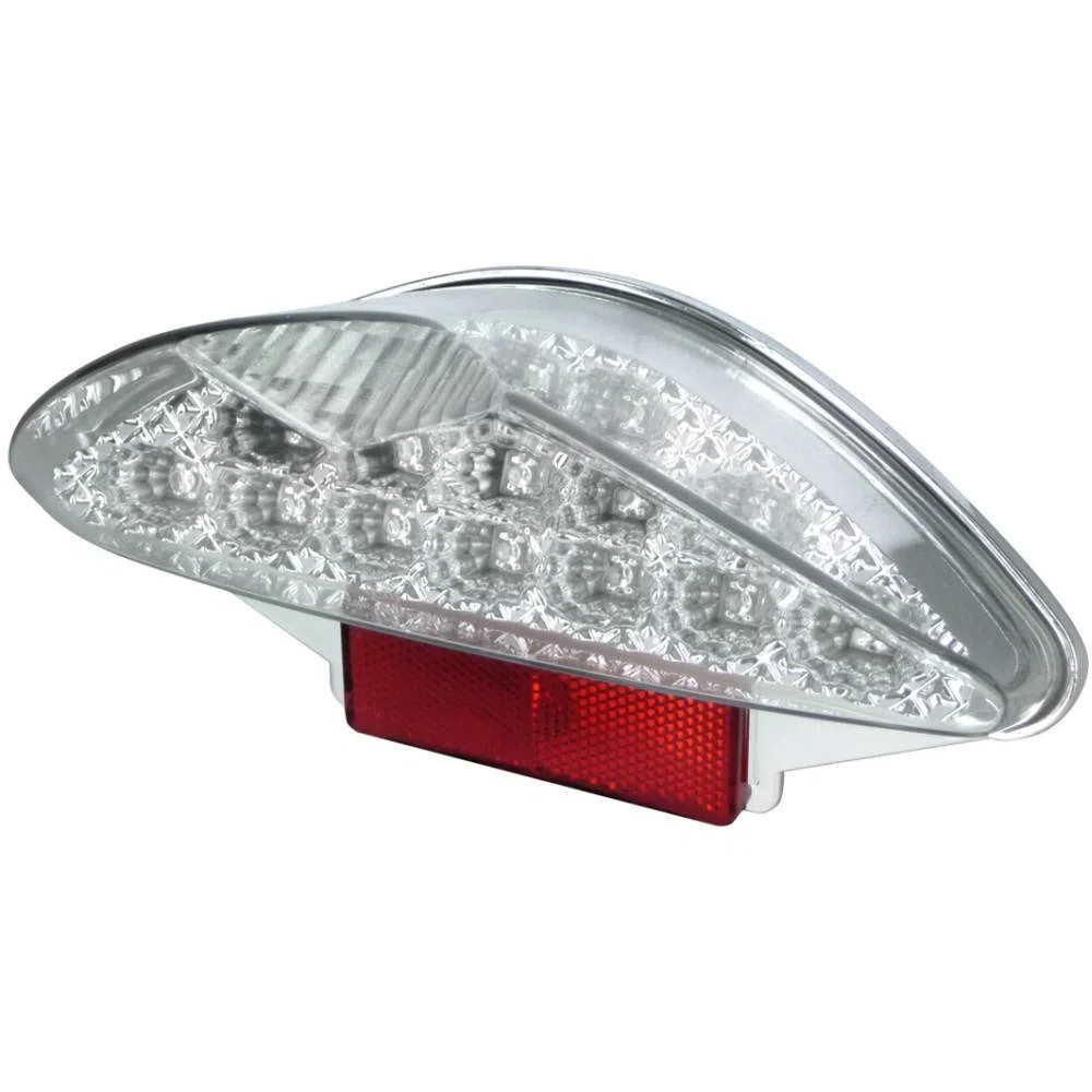 Tnt Luce Posteriore " Lexus 2 " Completo,Vetro Trasparente Led,Omologate per Aprilia Rally CPI Scooter Italjet Dragster 50 125 180 MBK Nitro 50-100,50 Naked Rieju Pacifico 50,Toreo 50 Yamaha Aerox