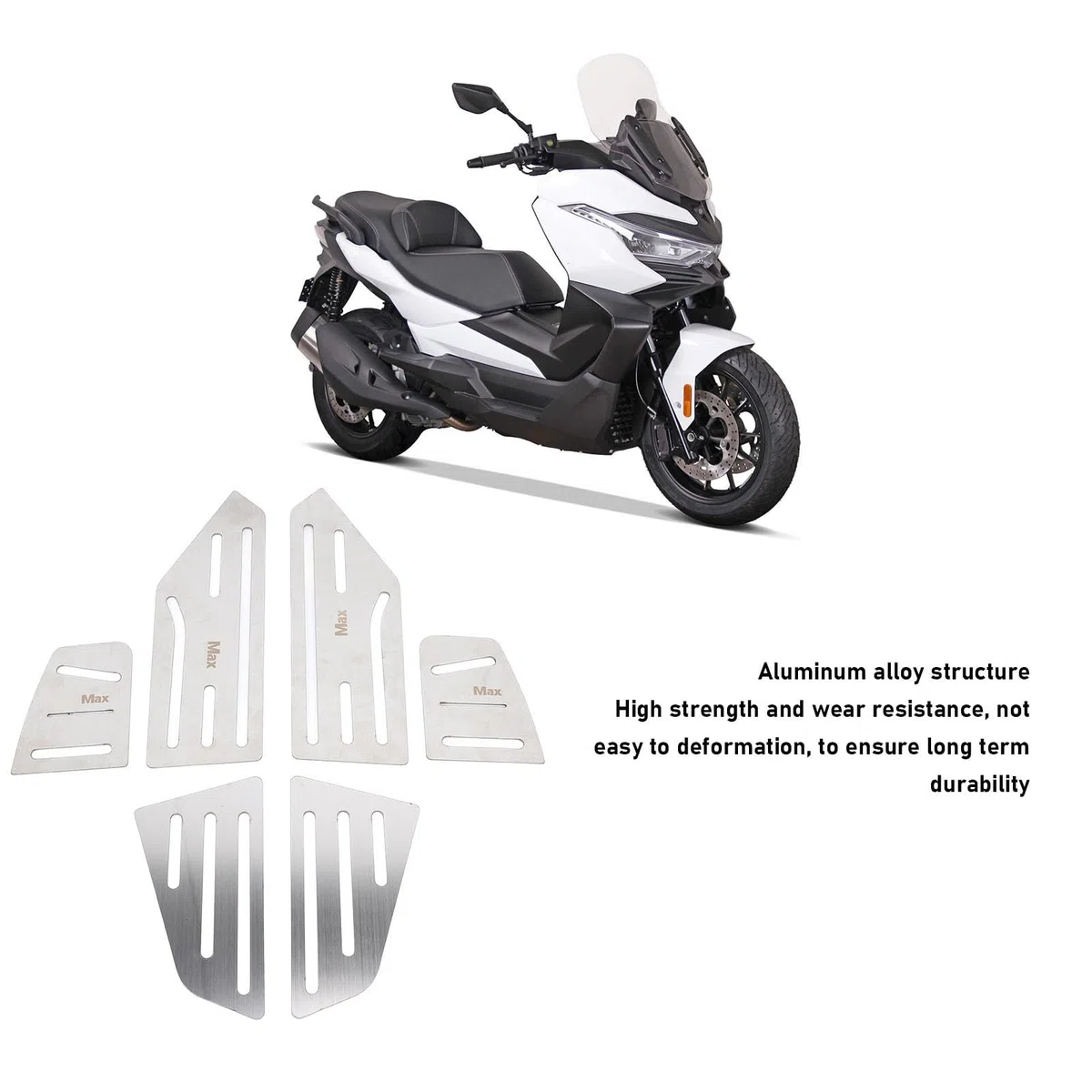 Pedali per Moto Set Poggiapiedi in Lega di Alluminio a stabilità Migliorata per VOGE SR4Max 6 Pezzi