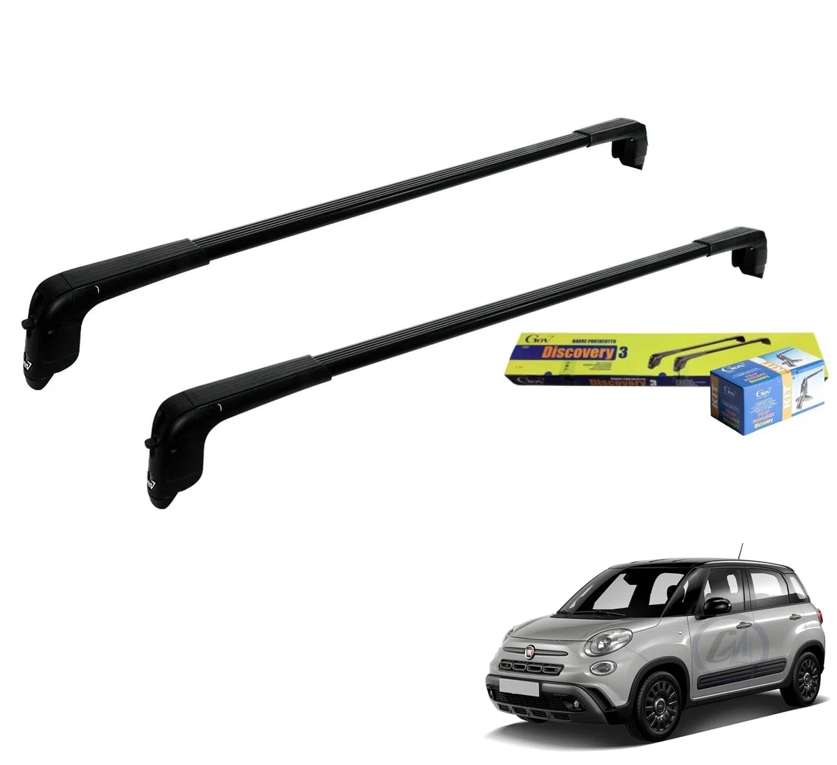 BARRE PORTATUTTO GEV + KIT PER TUTTE LE 500L (NO TETTO IN VETRO)