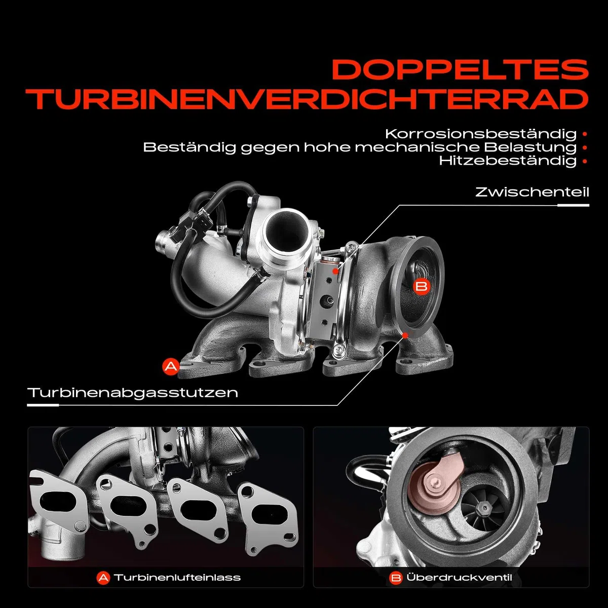 Frankberg Turbocompressore 781504-0007 | Compatibile con: Corsa D S07, Cascade W13, Astra J P10, Corsa E X15, Astra J Caravan P10, Insignia A Sports Tourer G09