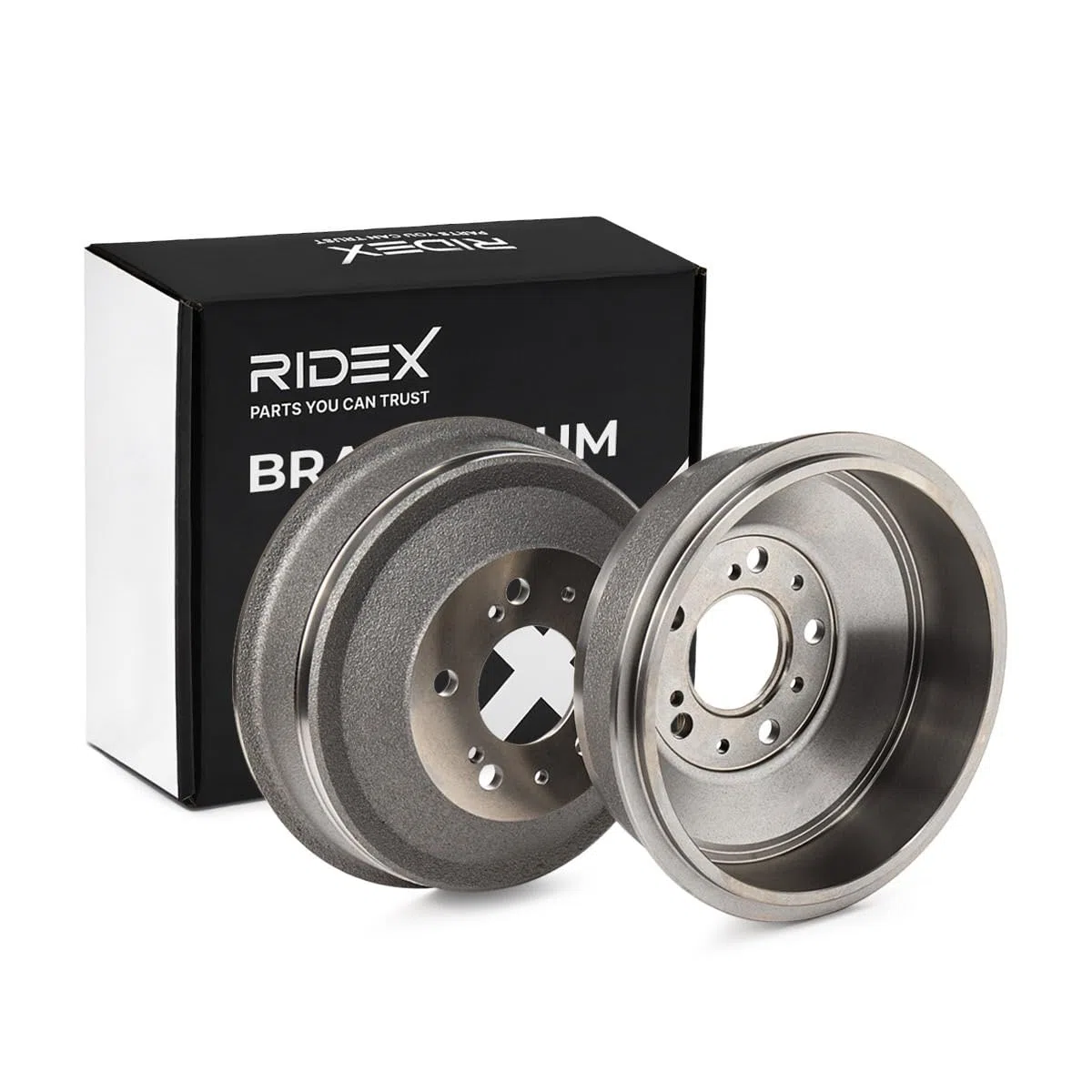 RIDEX 123B0017 2x Tamburo freno Posteriore senza cuscinetto ruota senza anello sensore ABS Compatibilità con FIAT Ducato Van 250, 290