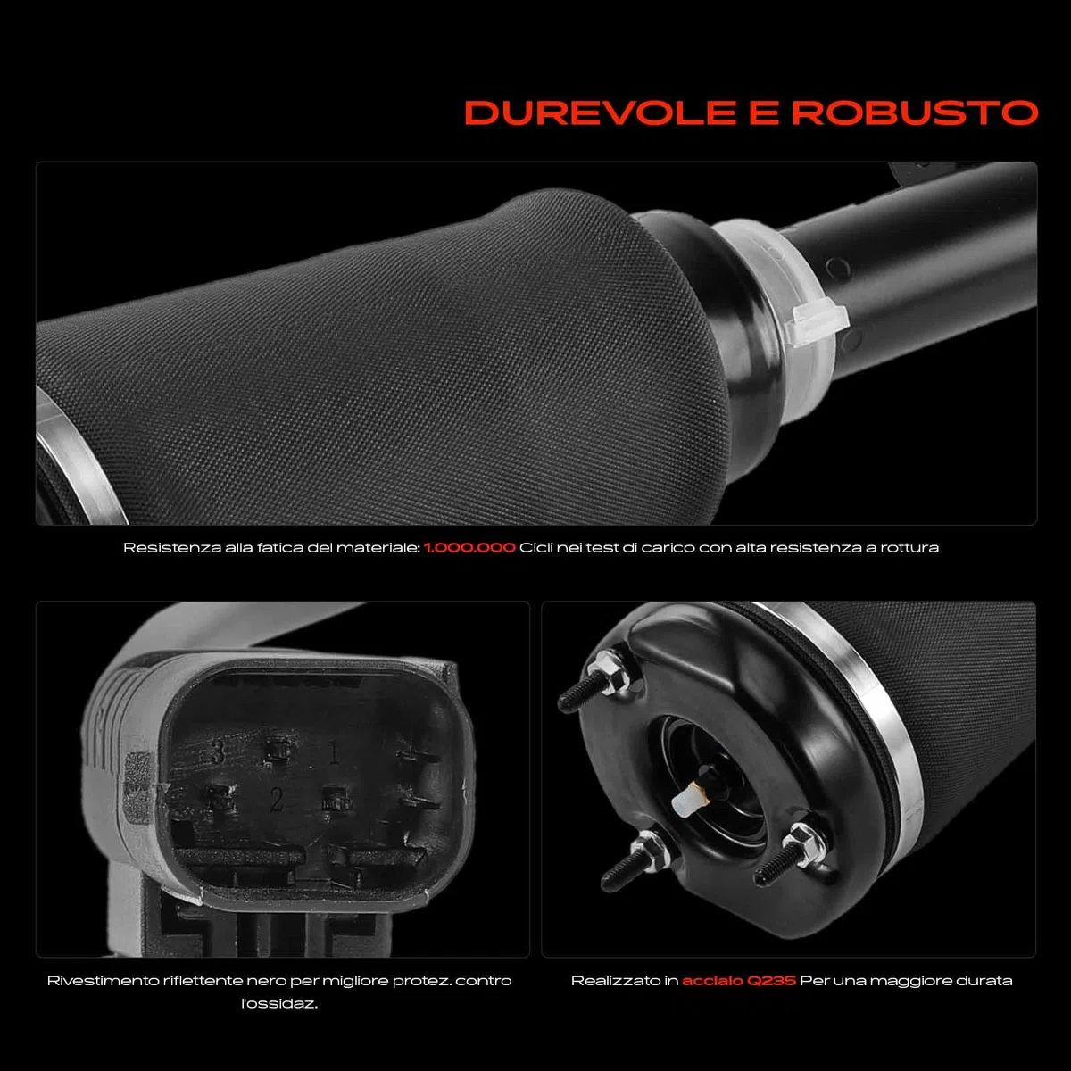Frankberg 1 ammortizzatore ad aria con ADS anteriore compatibile con X164 GL320 GL350 GL500 W164 ML280 ML320 ML450 3.0L-6.2L 2005-2012