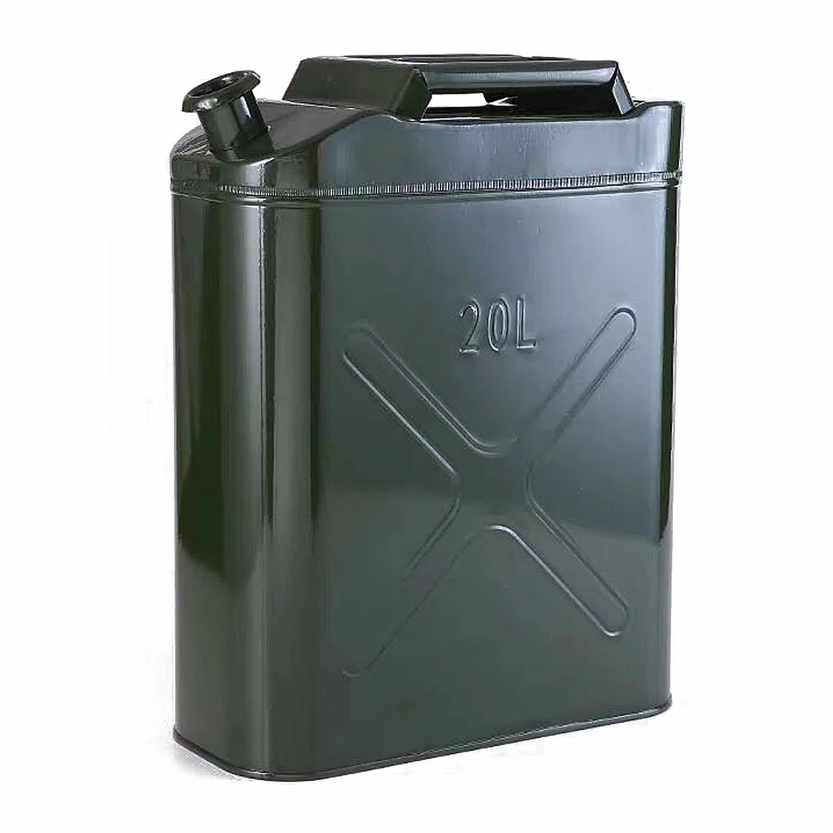 WUTONG Benzina a Base di Benzina addensata Benzina Militare può 30 Litri 20 Litri 10L Serbatoio Diesel Verticale Portatile Contenitore Carburante - Verde