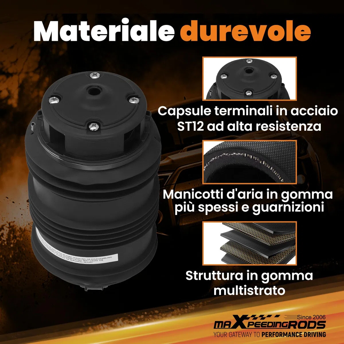 maXpeedingrods Molla Pneumatica ad Aria Posteriore Sinistro o Destro Sospensione Pneumatica Airmatic Ammortizzatori ad Aria per Mercedes-Benz Class E T-Model S211 2003-2009 A2113200925