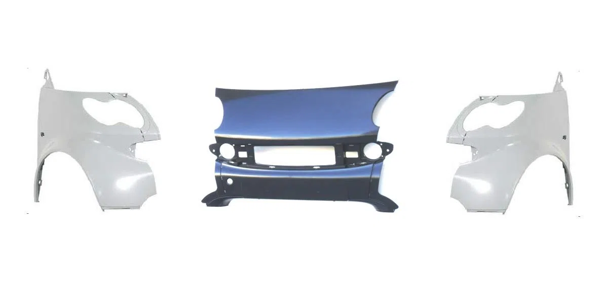 KIT 3 PEZZI PARAURTI ANTERIORE SMART 450 DAL 2002 AL 2007 (NO. MOD. CABRIO)