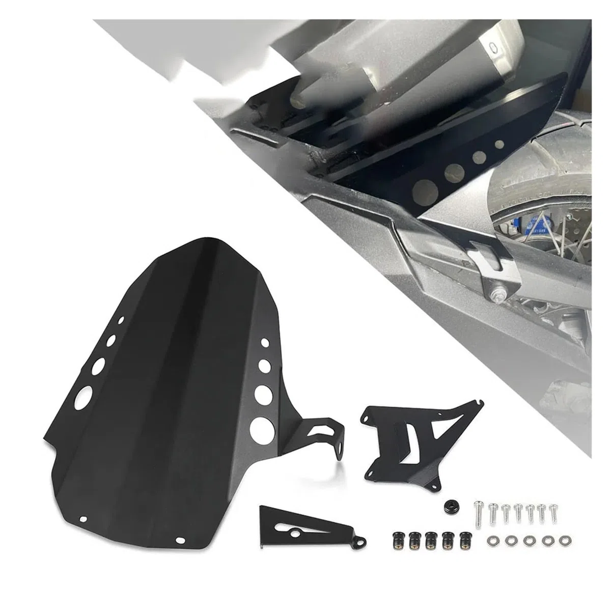 2025 2026 Compatibile con HONDA X-ADV 750 X-ADV750 Accessori for moto Parafango posteriore in alluminio Paraspruzzi XADV XADV750 25(XADV750 logo)