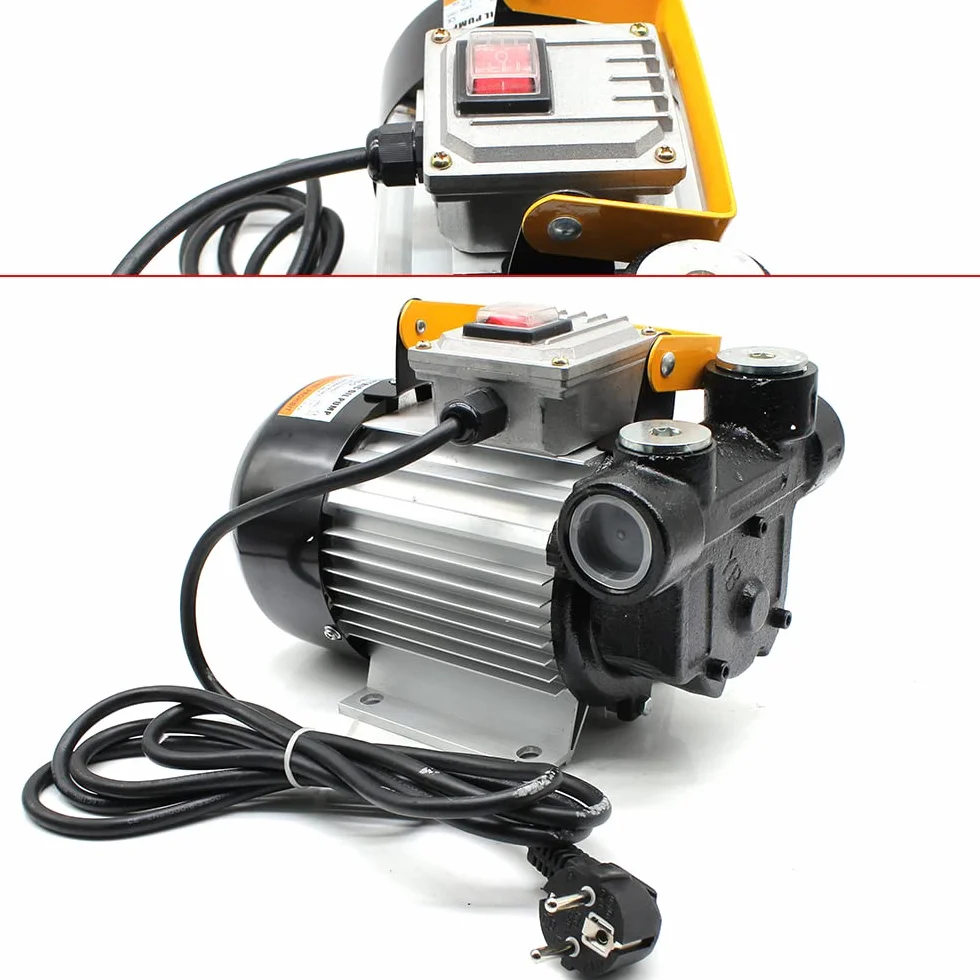 MINRS Pompa diesel, 230 V, 550 W, pompa per olio combustibile, 60 l/min, eccellente dissipazione del calore con filtro, impugnatura ergonomica, adatta per auto, fattorie, camion