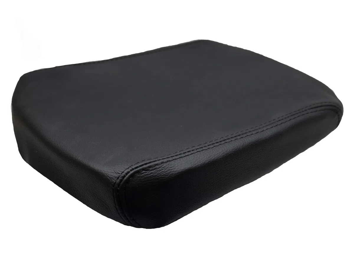 Bracciolo Copertura 100% Vera Pelle Colore Nero Compatibile con Volkswagen Amarok (2010-2020)