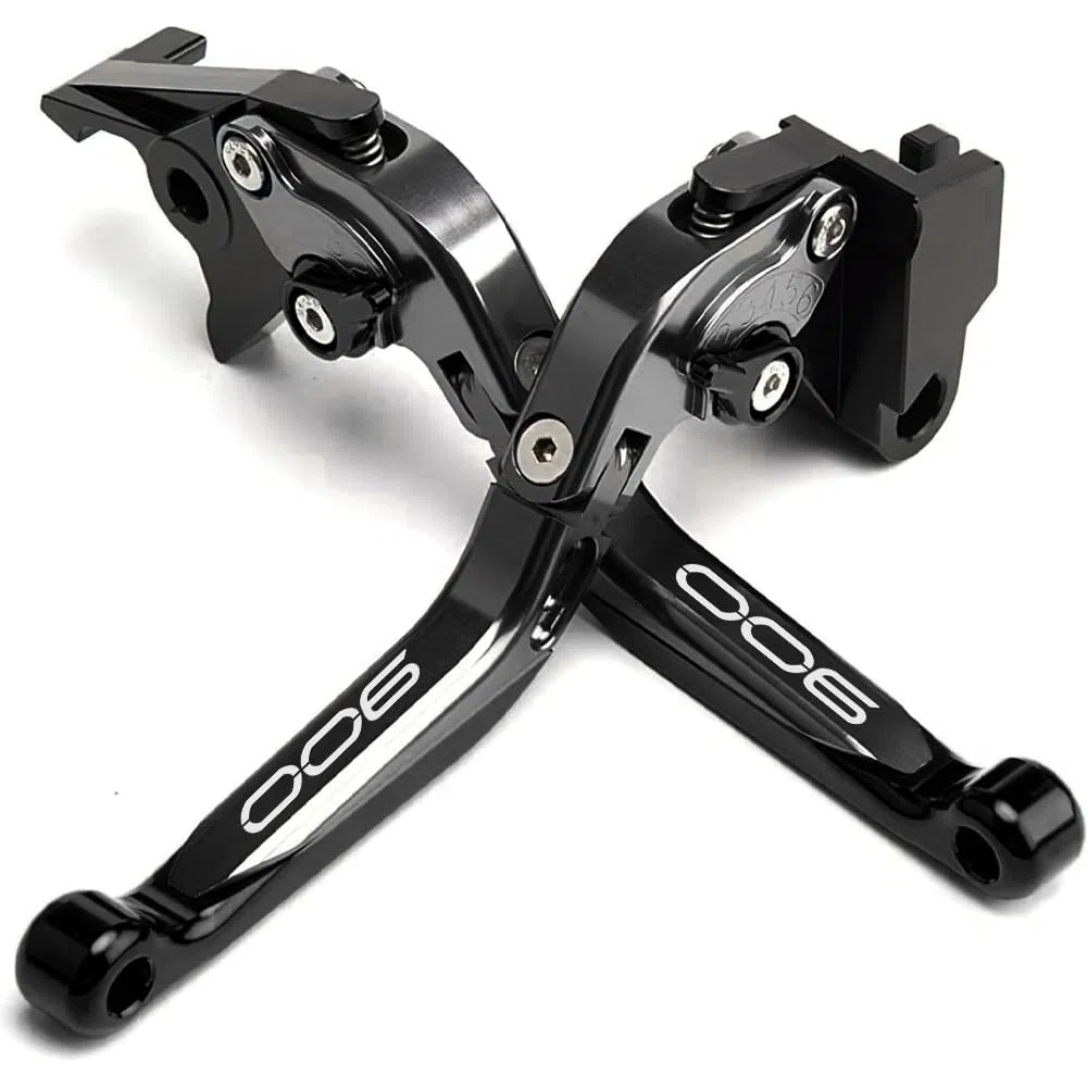 Compatibilità con Z900 Z 900 2025 Manello regolabile CNC della motocicletta Levera freno Levera frizione Z900 Manello pieghevole estendibile (pieno nero)