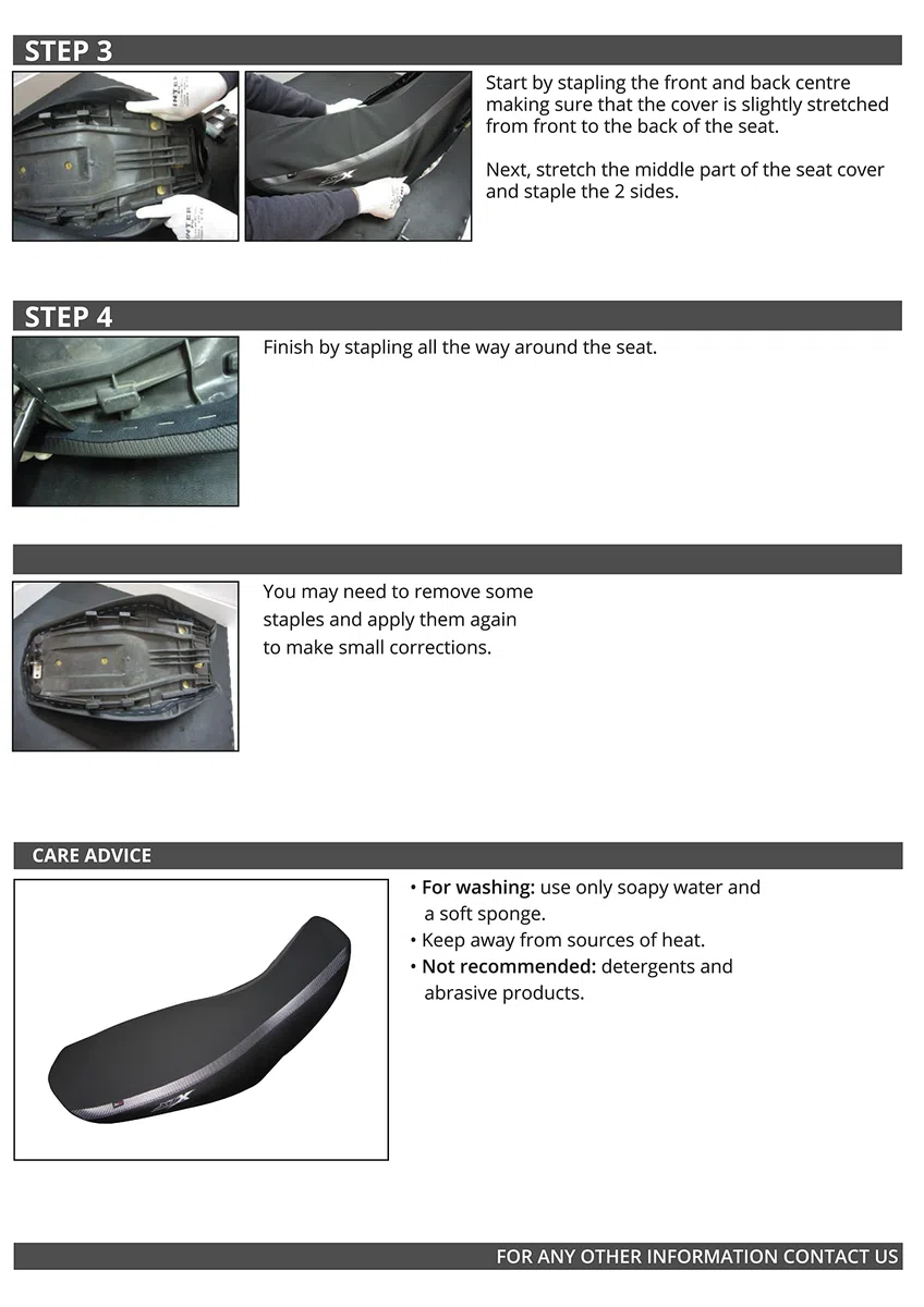 Coprisella compatibile con Kawasaki Z750 / Z1000 2007-2012 nero con cuciture verdi (C)