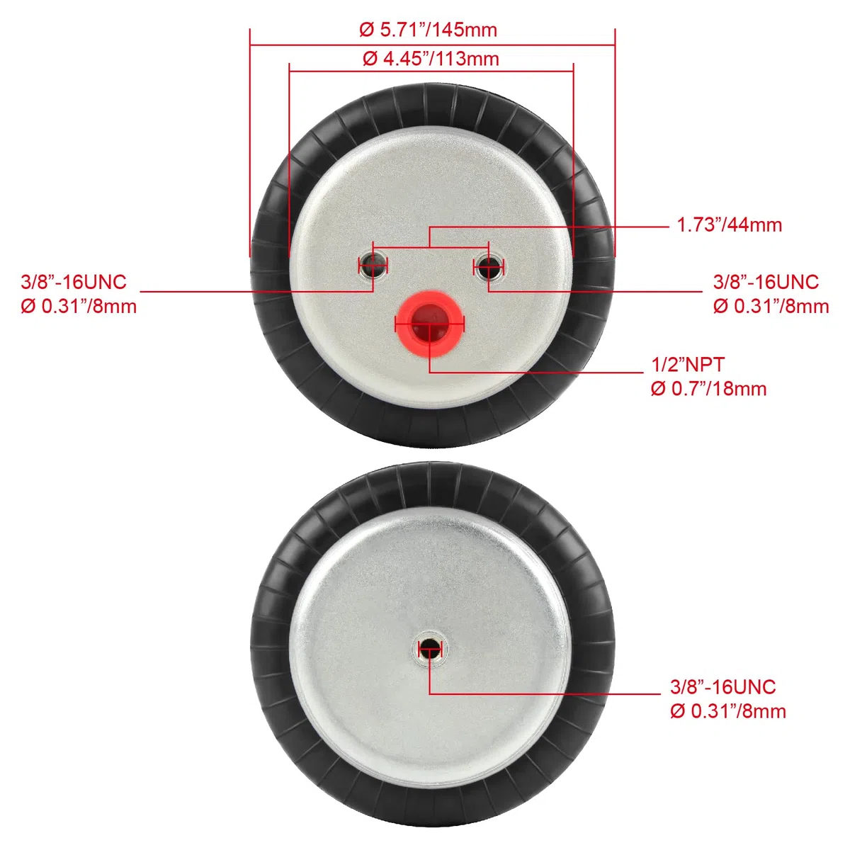 Docas 2x Sospensione Molla ad Aria Standard 2500 Pound 1/2"1/2"npt Single airport per F.o.r.d F150/F250 Chevrolet Silverado Dodge Ram 1500 2500 3500
