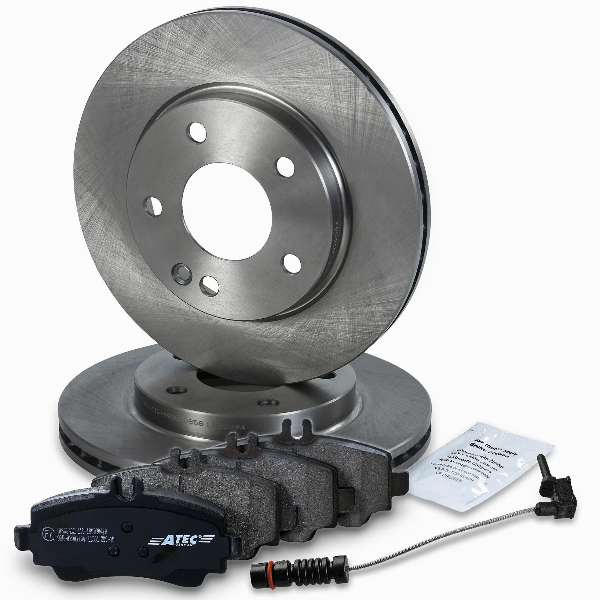 BESTPRICE Set freni asse anteriore incl. dischi freno ventilati Ø 260 mm + pastiglie freno anteriori + contatto di usura, compatibile con MERCEDES Classe A (W168)