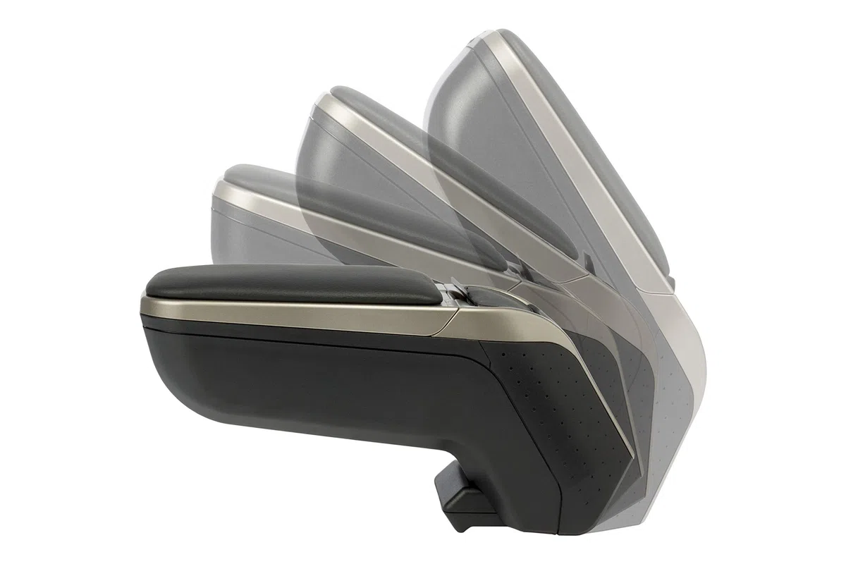 Bracciolo specifico nero/grigio Armster 2 per Nissan Juke f15 (2010-), con vano portaoggetti e ripiegabile