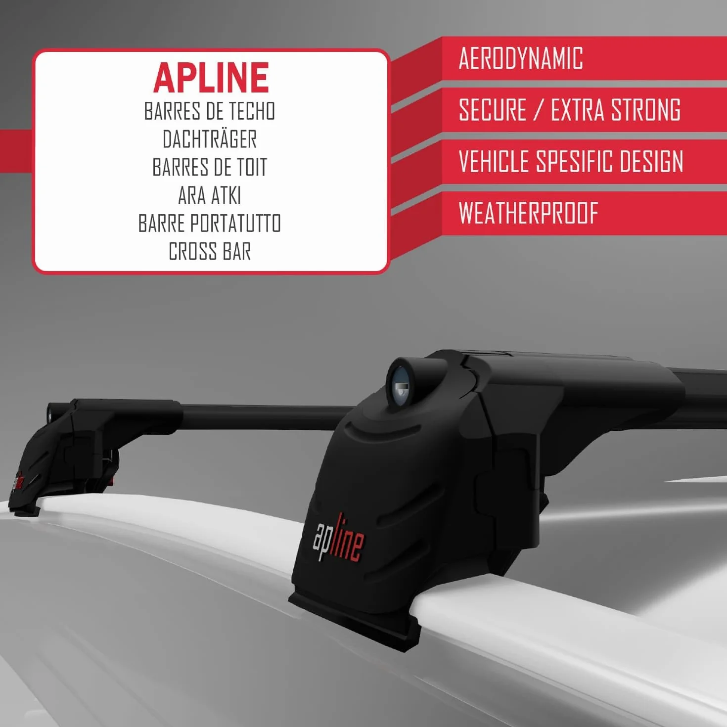 Compatibile con Jeep Compass (MP552) 2017-2025 Modello ACE-2 Barre Tetto Portapacchi Auto Barre Portatutto Nero Alluminio 2 Barre