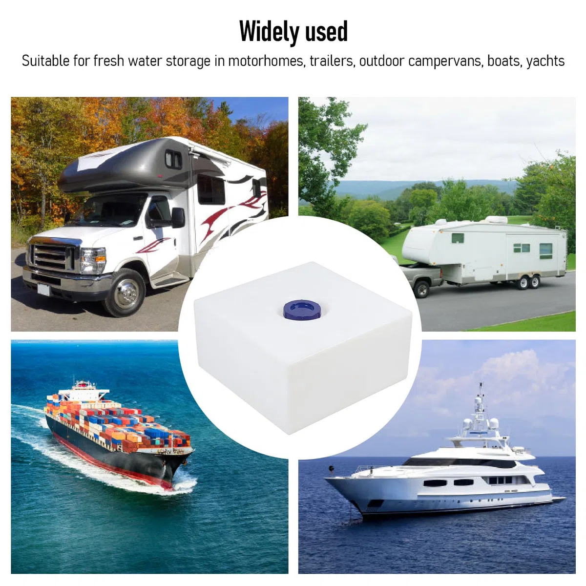 18.5 Galloni Serbatoio dell'Acqua per a Prova di Perdita Serbatoio di Acqua Dolce per Emergenza Serbatoio del Contenitore dell'Acqua per Trailer Barca Yacht