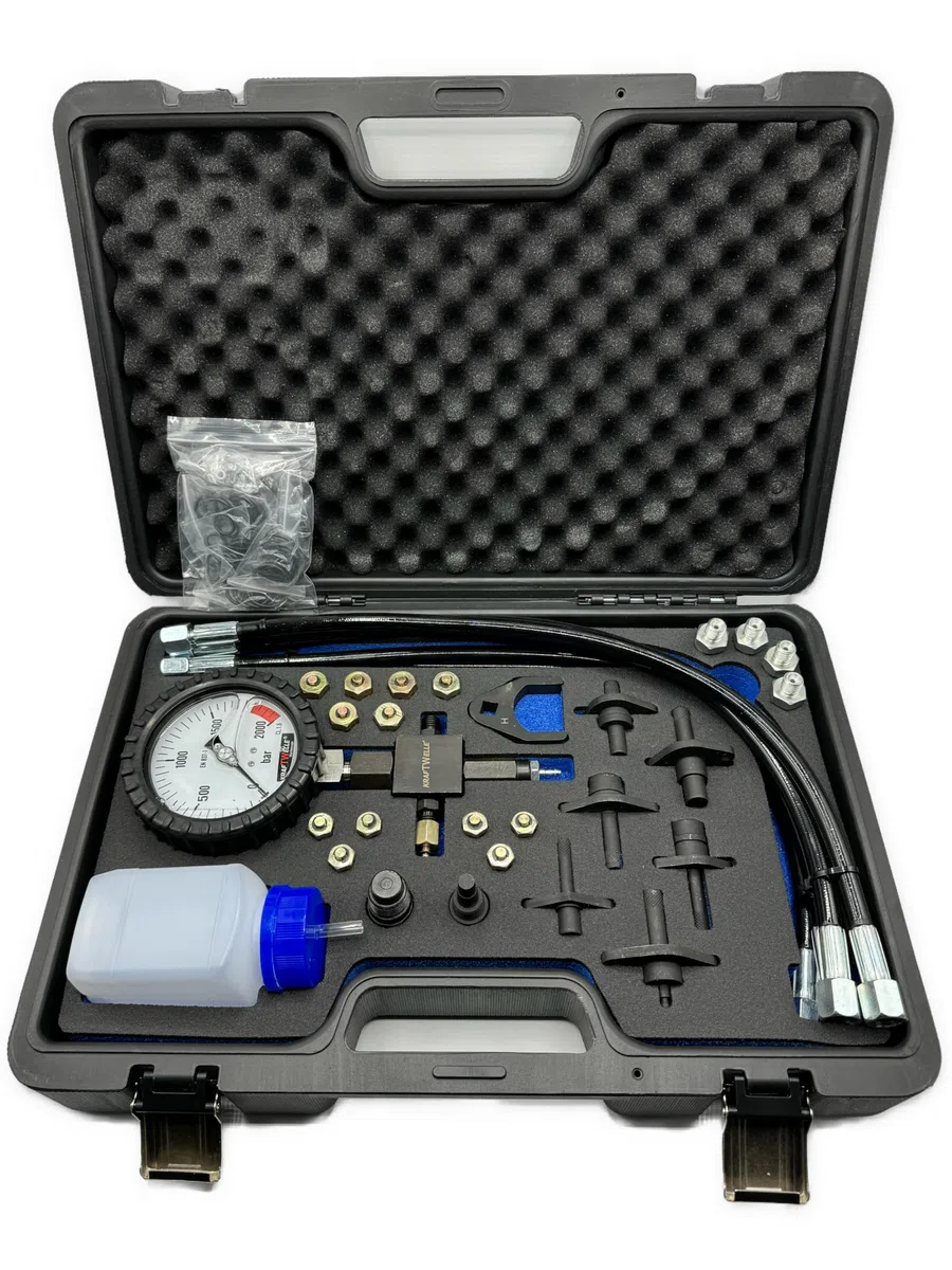 Master Common Rail Diesel - Kit di attrezzi per tester ad alta pressione + tubi di iniezione per il controllo della pressione del carburante su impianti comuni