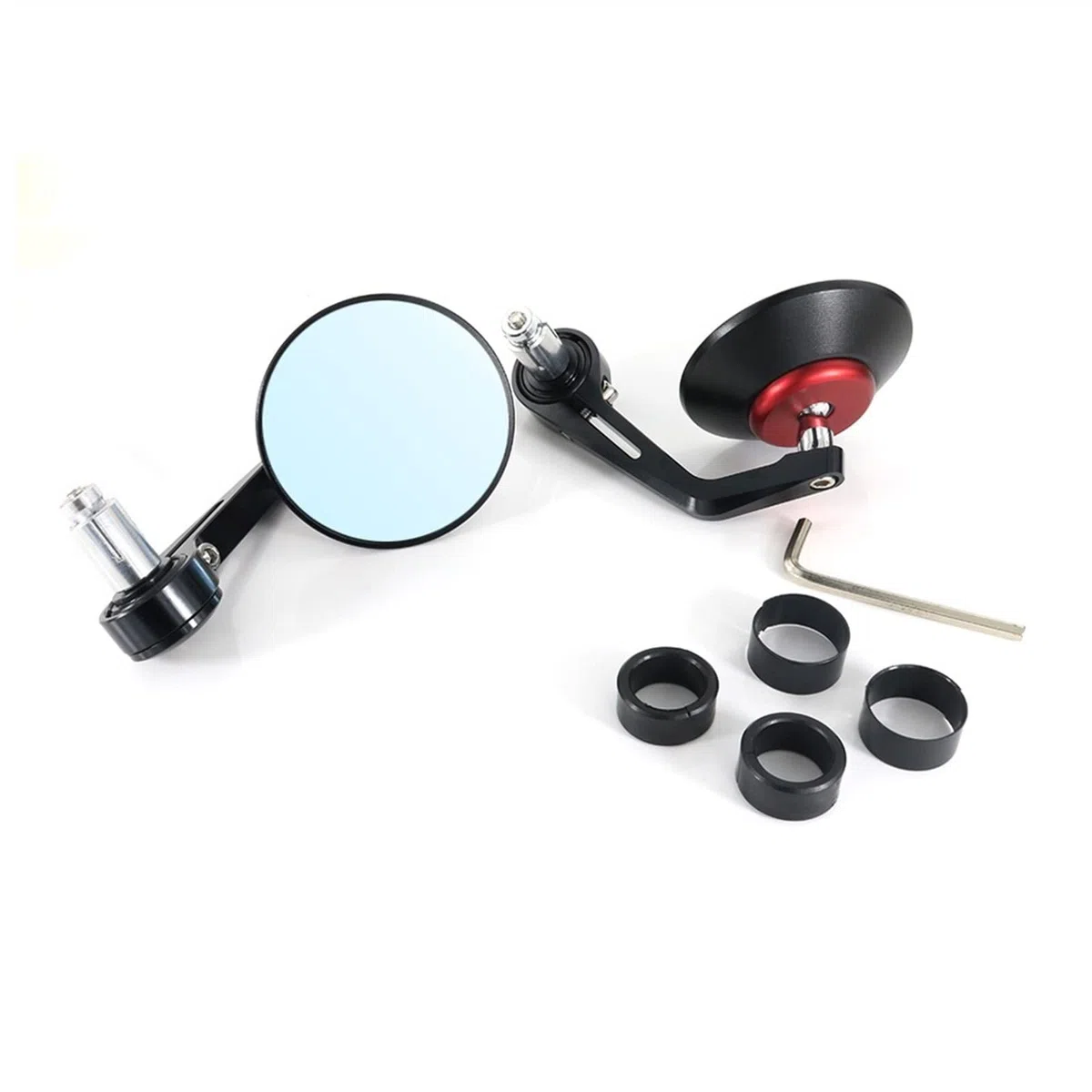 Specchietti per Ducati Scrambler 800 2015 2016 2017 2018 Scrambler 1200 Moto Posteriore Vista Laterale Specchi Maniglia Bar End Specchi (Color : Nero)