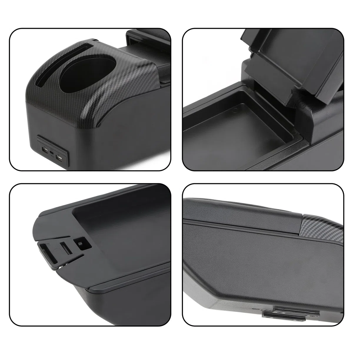 YJYWZH Compatible with Volkswagen Polo Braccioli Polo 9N 3 2002-2009 Bracciolo Doppio Strato Auto Console Centrale Scatola Portaoggetti Supporto del Braccio Interni Parti e Accessori
