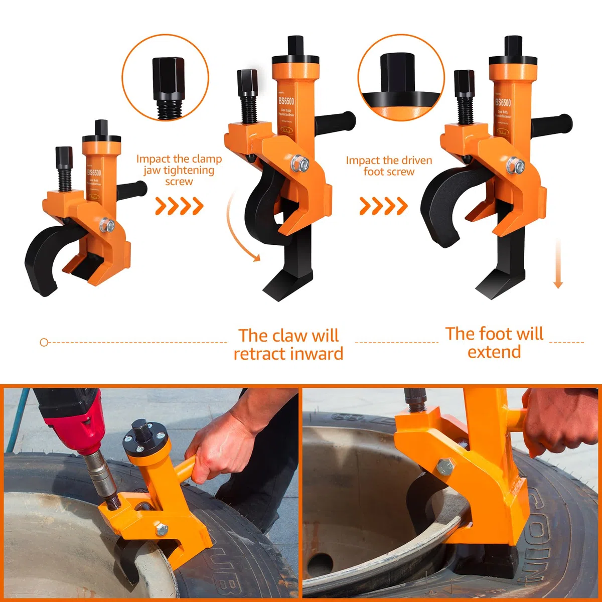 BESTOOL Strumento Pneumatico per Cambio Pneumatico, Resistente, per Auto, Camion, Trattore, Tosaerba, ATV, Camper, Golf Cart