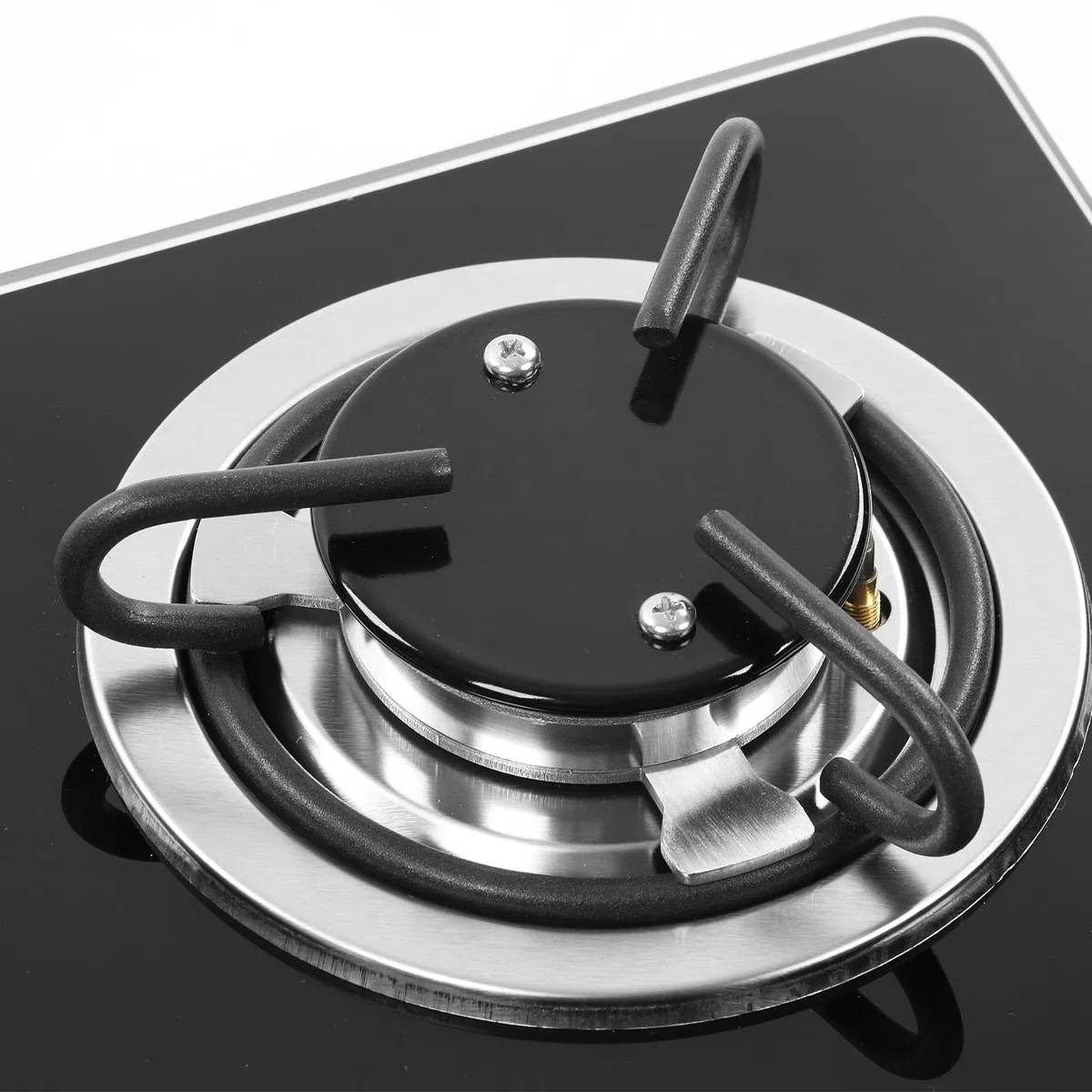 Fornello a Gas per Camper, Pannello in Vetro Temperato a 2 Fuochi da 1,8 KW, Piano Cottura a Gas da Cucina, Regolazione della Potenza di Fuoco a più Livelli per Barca, Roulotte,