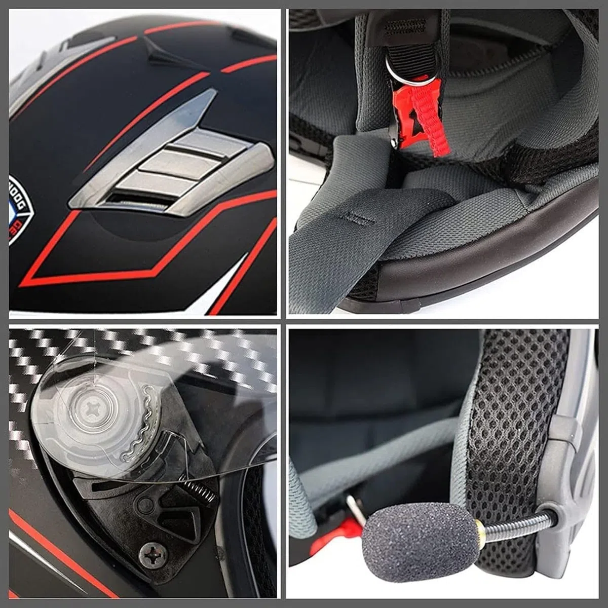 Casco Bluetooth integrato per adulti, casco jet scooter certificazione ECE, casco scooter, casco jet uomo e donna con doppia visiera F, M57-58CM